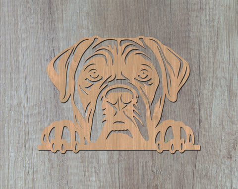 Peeking Cane Corso Laser SVG, Dog Laser Cut Design, Pet Lover Gift, Digital Download, Dog Art, Laser Engraving File SVG HappyDesignStudio 