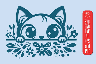 PEEKING CAT SVG cut file SVG MD JOYNAL ABDIN 