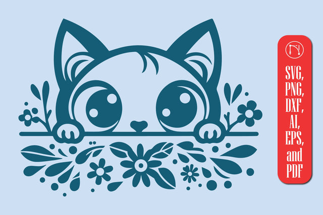 PEEKING CAT SVG cut file SVG MD JOYNAL ABDIN 