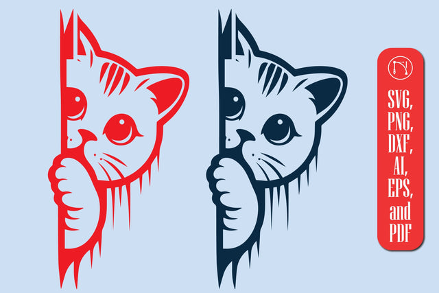 PEEKING CAT SVG cut file SVG MD JOYNAL ABDIN 