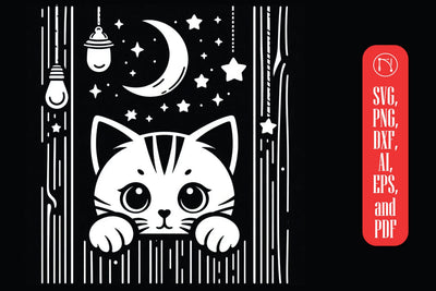 PEEKING CAT SVG cut file SVG MD JOYNAL ABDIN 