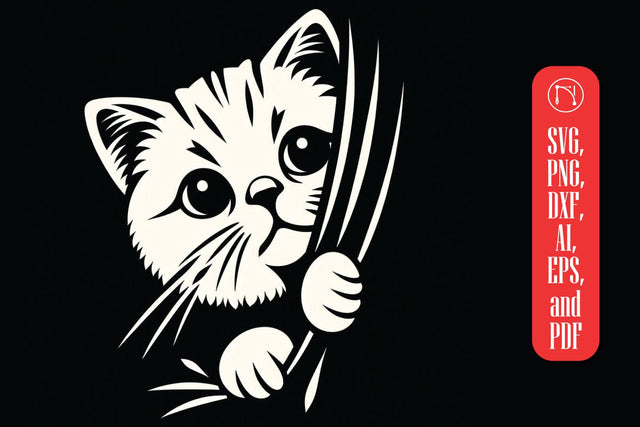 PEEKING CAT SVG cut file SVG MD JOYNAL ABDIN 