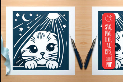 PEEKING CAT SVG cut file SVG MD JOYNAL ABDIN 