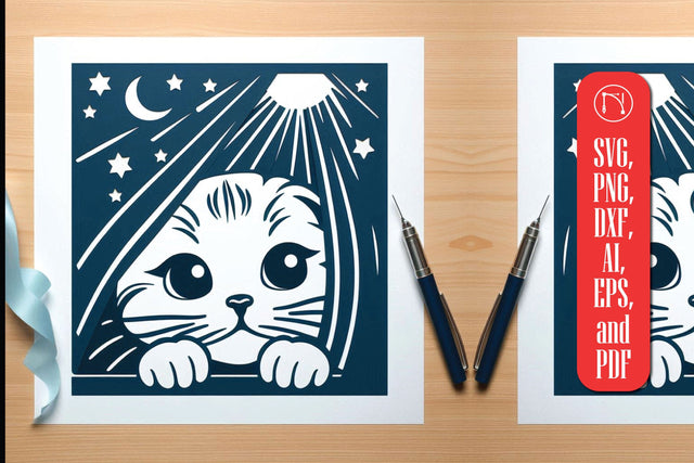 PEEKING CAT SVG cut file SVG MD JOYNAL ABDIN 