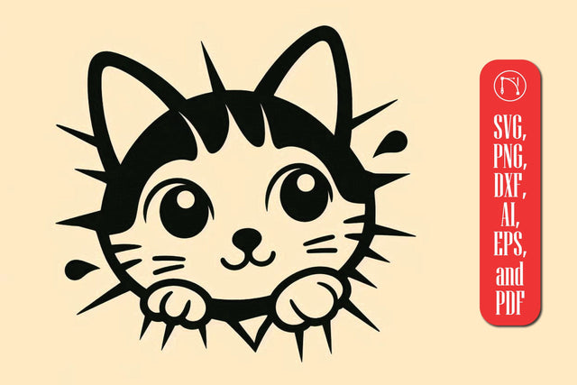 PEEKING CAT SVG cut file SVG MD JOYNAL ABDIN 