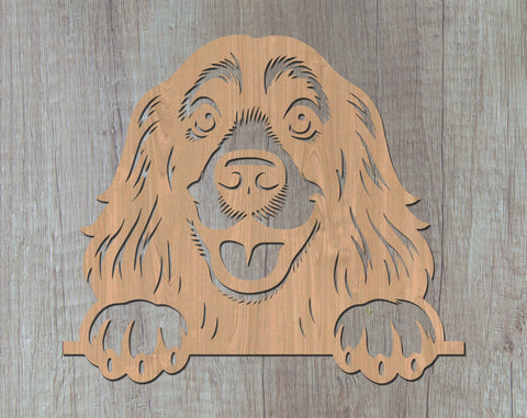 Peeking Cocker Spaniel Laser SVG, Dog Laser Cut Design, Pet Lover Gift, Animal Art, Digital Download, Laser Engraving SVG HappyDesignStudio 