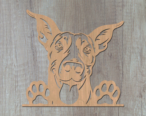 Peeking Doberman SVG, Dog Laser Cut Design, Pet Lover Gift, Animal Art, Digital Download, Laser Cut SVG HappyDesignStudio 