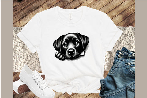 Peeking Dog Vector Art SVG PNG Part 3 Sublimation designartist 