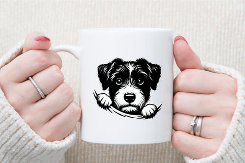 Peeking Dog Vector Art SVG PNG Part 3 Sublimation designartist 