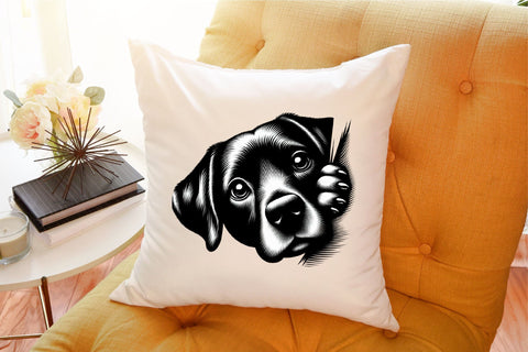 Peeking Dog Vector Art SVG PNG Part 3 Sublimation designartist 