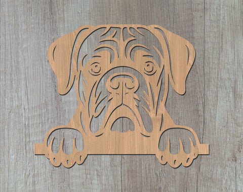 Peeking English Bulldog Laser SVG, Dog Laser Cut, Pet Lover Design, Bulldog Art, Digital Download, Laser Engraving SVG HappyDesignStudio 