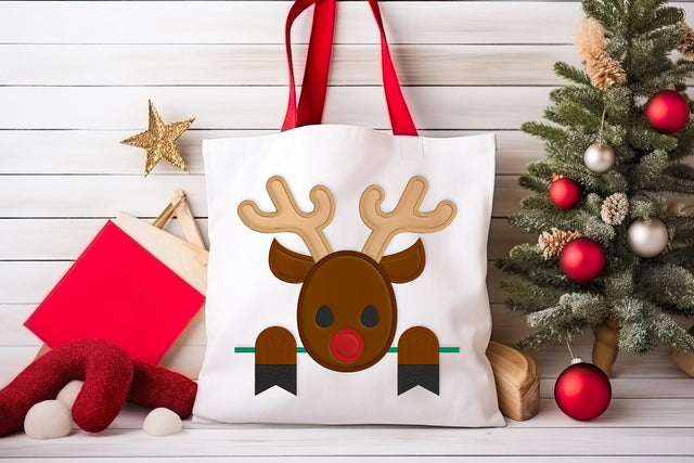 Peeking Reindeer Applique Embroidery Embroidery/Applique DESIGNS Designed by Geeks 