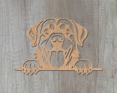 Peeking Rottweiler Laser SVG, Dog Paw Print, Pet Lover Cut File, Animal Art, Laser Cut, Digital Download SVG HappyDesignStudio 