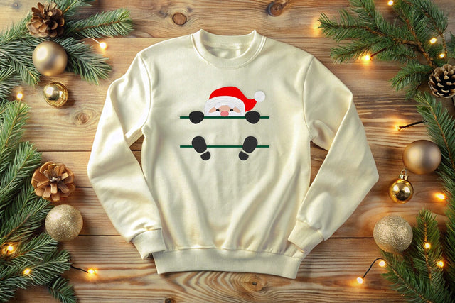 Peeking Santa Split Embroidery Embroidery/Applique DESIGNS Risa Rocks It 