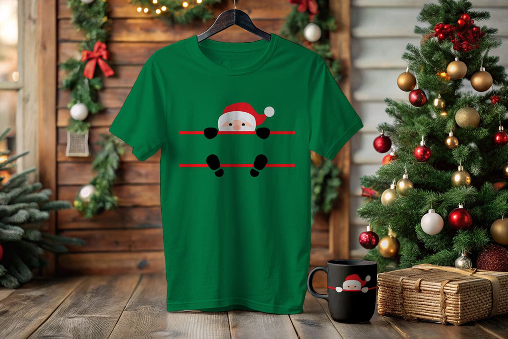 Santa Split Svg Peeking Santa Split SVG - So Fontsy