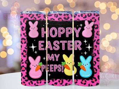 Peeps Bunny Hoppy Easter Tumbler, Peeps Bunny Sublimation, Hoppy Easter Cup, Spring Coffee Tumbler, Cute Bunny Wrap, Easter Gift Idea, Pastel Bunny Mug Sublimation SvggirlplusArt 