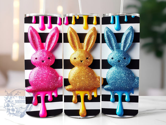 Peeps Easter Bunny 20 oz Skinny Tumbler Sublimation Design, Happy Easter Tumbler Png, Straight & Tapered Tumbler Wrap, Instant Digital Download Sublimation ToriDesigns 