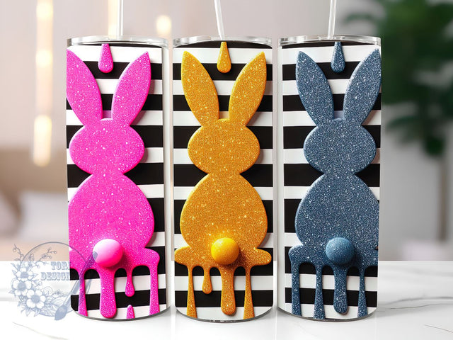 Peeps Easter Bunny 20 oz Skinny Tumbler Sublimation Design, Happy Easter Tumbler Png, Straight & Tapered Tumbler Wrap, Instant Digital Download Sublimation ToriDesigns 