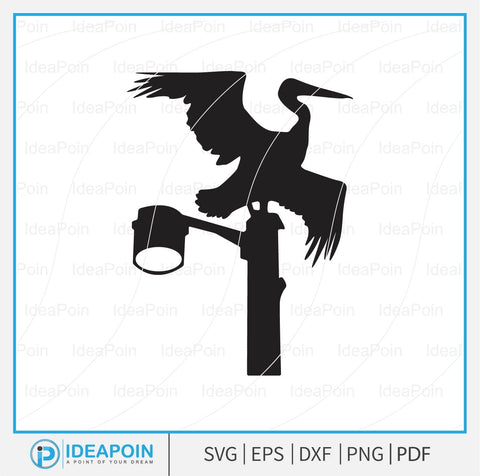 Pelican on wooden pilling svg, Beach Vacation, Pelican SVG, Pelican On Wooden Piling Post png, Bird Clipart, Pelican Silhouette SVG Dinvect 