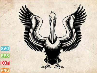 Pelican Svg, Sea Life Silhouette, Pelican Clipart, Bird Clipart SVG artprintfile 