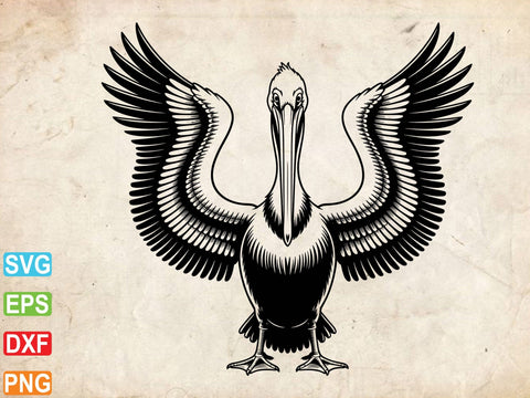 Pelican Svg, Sea Life Silhouette, Pelican Clipart, Bird Clipart SVG artprintfile 