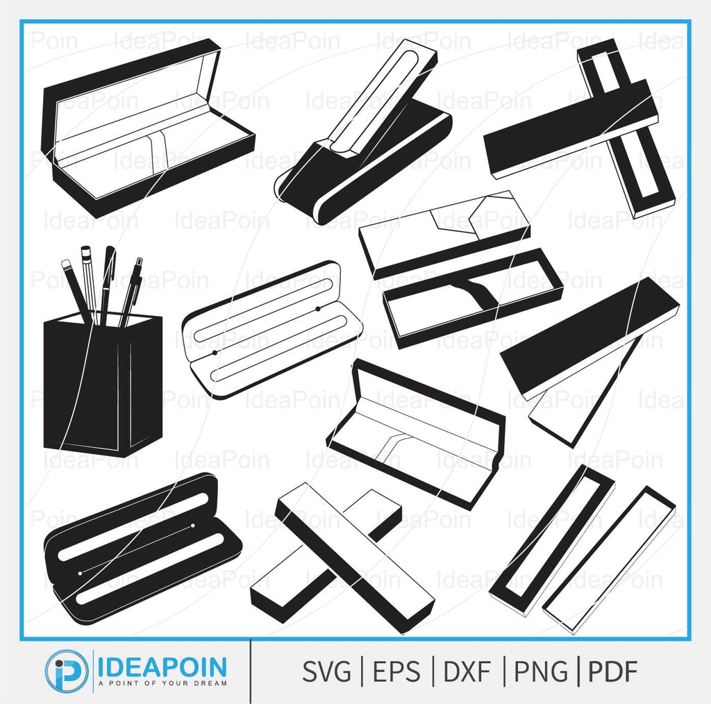 Pen Box svg, Pen Box clipart, Pen Box Vector, Back to School Clipart ...