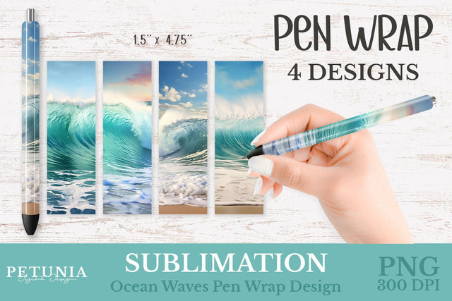 Pen Wrap PNG | Sublimation Pen Wraps Sublimation Petunia Digital Design 