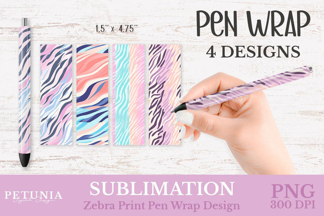 Pen Wrap PNG | Sublimation Pen Wraps Sublimation Petunia Digital Design 