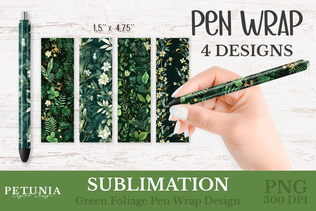 Pen Wrap PNG | Sublimation Pen Wraps SVG Petunia Digital Design 