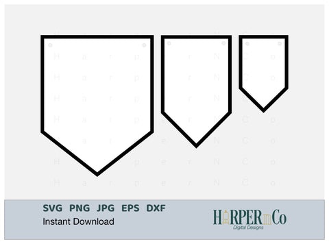 Penant Banner 1 SVG PNG Cut EPS File SVG HarperNCo 