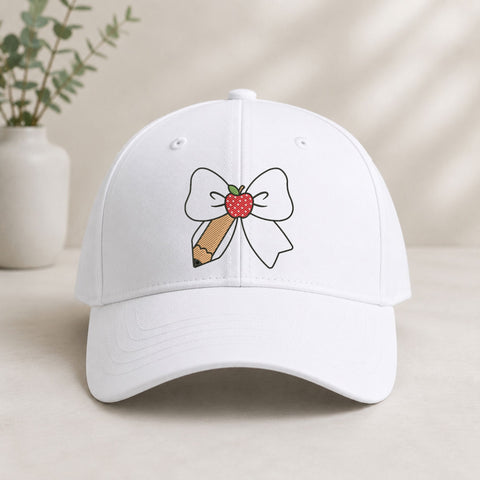 Pencil Bow Apple Machine Embroidery Design – Back to School Teacher Embroidery File Embroidery/Applique DESIGNS PatternFeed8 