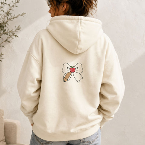 Pencil Bow Apple Machine Embroidery Design – Back to School Teacher Embroidery File Embroidery/Applique DESIGNS PatternFeed8 