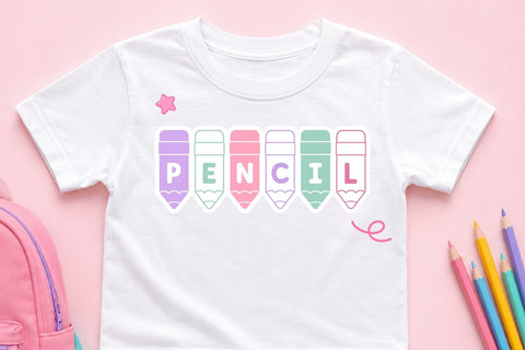 Pencil Font - Cute Back to School Font Font AnningArts Design 
