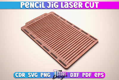 Pencil Jig Laser Cut SVG | Watch Band Jig | Teacher Gift Design | School CNC Files SVG The T Store Design 