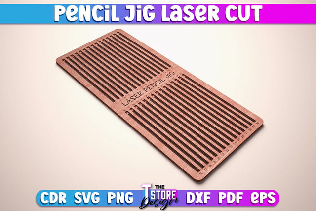 Pencil Jig Laser Cut SVG | Watch Band Jig | Teacher Gift Design | School CNC Files SVG The T Store Design 