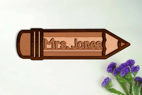 Pencil Set Decor Multilayer Template SVG LaserCutano 