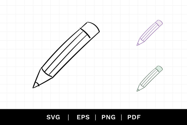 Pencil SVG Cut File SVG Caroline Mackay 