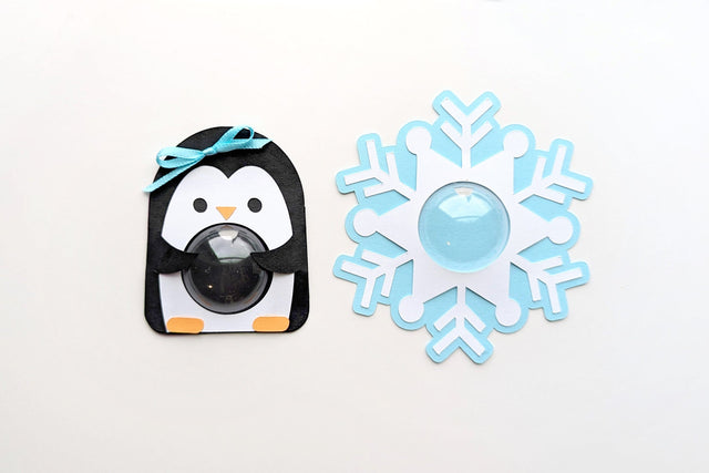 Penguin and Snowflake Candy Dome Holder SVG Duo 3D Paper Risa Rocks It 