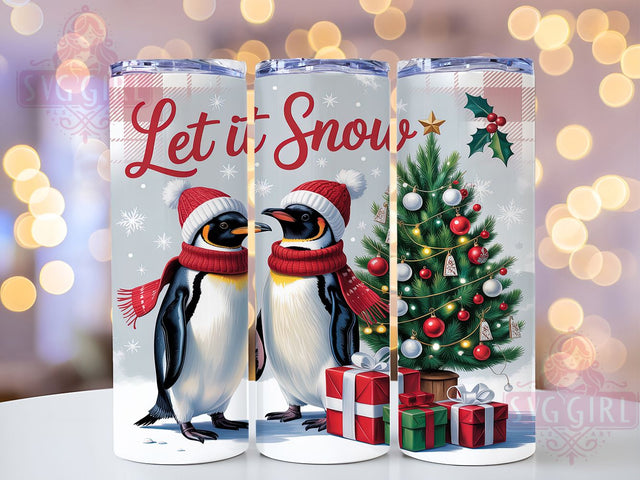 Penguin Buffalo Plaid Christmas Tumbler, Festive Holiday Sublimation Design, Let it Snow Winter Art, 20oz Christmas Tumbler, Whimsical Penguin Mug, Cozy Plaid Cup, Snowy Holiday Wrap Sublimation SvggirlplusArt 