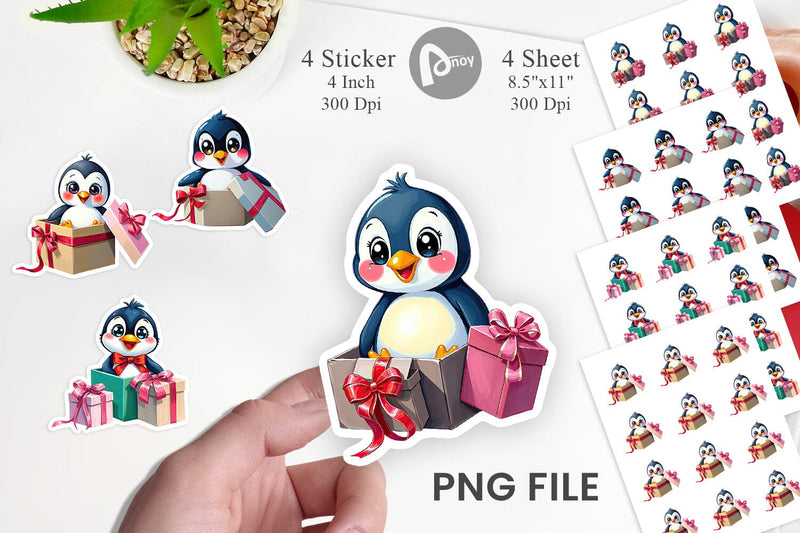 Penguin Sticker Gift Sublimation artnoy 