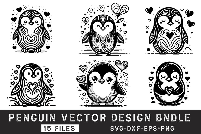 Penguin SVG Bundle SVG Rupkotha 