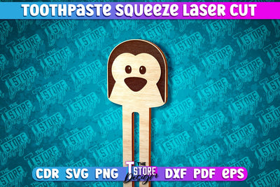 Penguin Toothpaste Squeezer Laser Cut | Laser Cut SVG Design SVG The T Store Design 