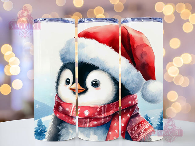 Penguin Tumbler Wrap Sublimation Design, Cute Penguin Christmas 20 oz Skinny Tumbler Sublimation Design Wrap, Penguin Sublimation Design, Christmas Tumbler Png Digital Downloads Sublimation SvggirlplusArt 