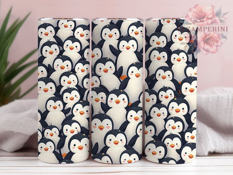 Penguin Winter Kids Tumbler Wrap, Cute Penguins, Seamless Pattern, Tumbler Wrap, Sublimation Design, Animal Print, Winter Decor, Kids Gift Sublimation Li Zamperini 