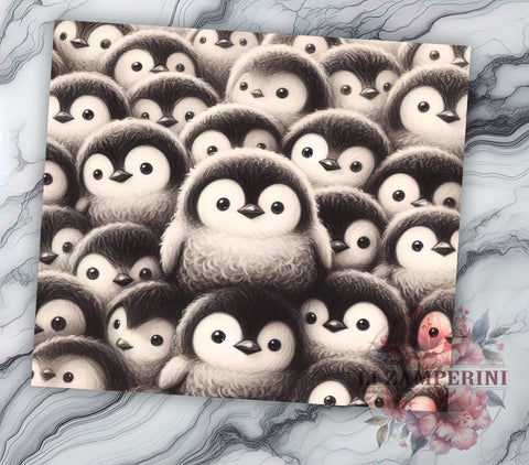 Penguin Winter Kids Tumbler Wrap, Cute Penguins, Seamless Pattern, Tumbler Wrap, Sublimation Design, Animal Print, Winter Decor, Kids Gift Sublimation Li Zamperini 