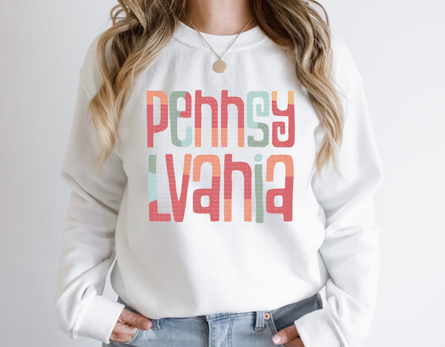 Pennsylvania Retro Typography PNG | Vintage State Name Design | Sublimation Digital Download Sublimation Print Perfect Design Shop 