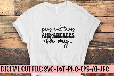 Pens And Tapes And Stickers Oh My SVG Cut File SVG Syaman 