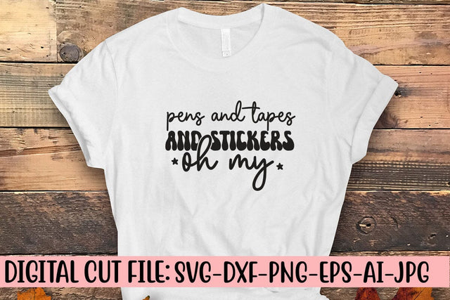 Pens And Tapes And Stickers Oh My SVG Cut File SVG Syaman 