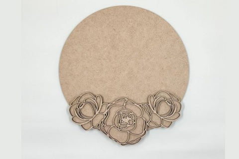 Peony Layered Nursery Sign Laser SVG File SVG Crafting With Brenna 