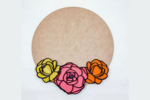 Peony Layered Nursery Sign Laser SVG File SVG Crafting With Brenna 